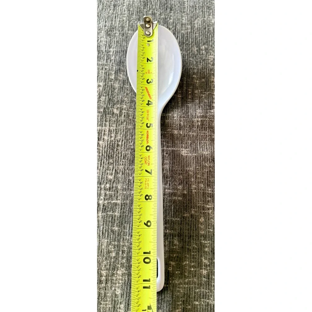 Melamine-Ware Mixing Spoon 11in Excellent White JP-637 Long Handle Utility Spoon